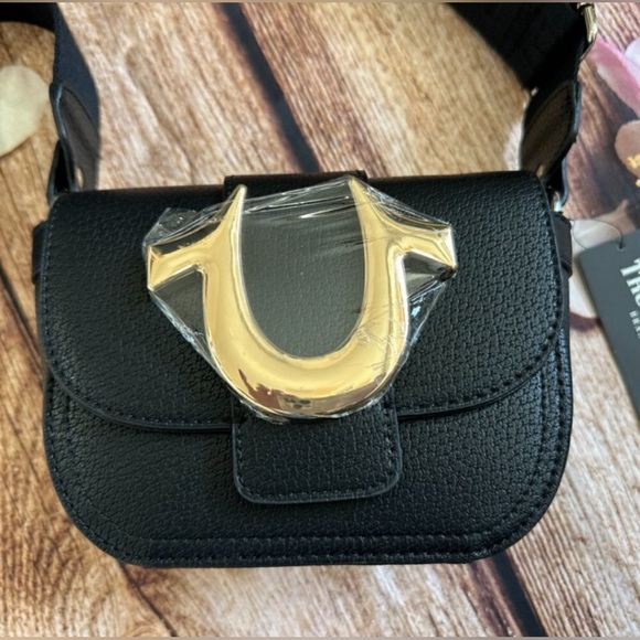 NWT True Religion Mini Horseshoe Bag in Black - Picture 2 of 10